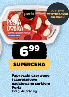 Papryczki czerwone i czereśniowe nadziewane serkiem Perla
