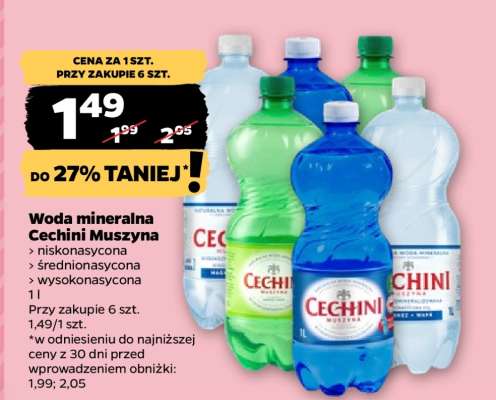 Woda mineralna Cechini Muszyna