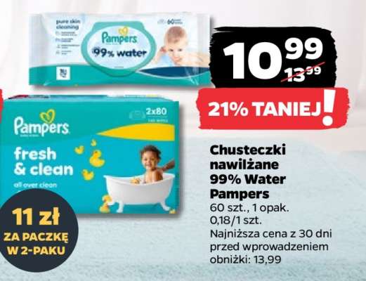 Chusteczki nawilżane 99% Water Pampers