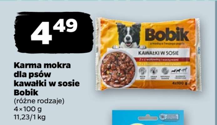 Karma mokra dla psów kawałki w sosie Bobik