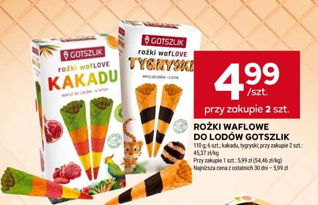 Rożki waflowe do lodów Gotszlik