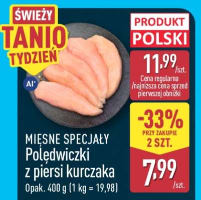 MIĘSNE SPECJAŁY POLĘDWICZKI Z PIERSI KURCZAKA