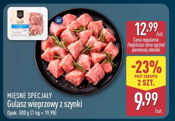 Gulasz wieprzowy z szynki