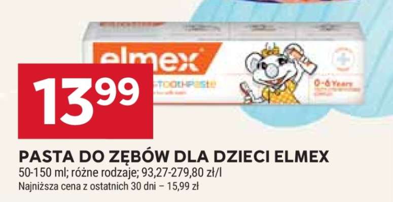 Pasta do zębów dla dzieci Elmex