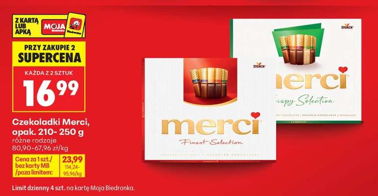 Czekoladki Merci, opak. 210/250 g