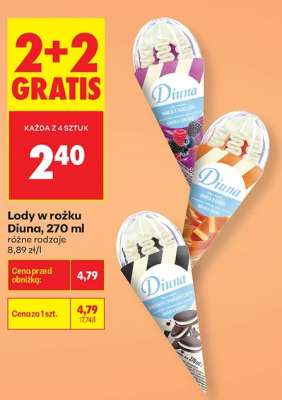 Lody w rożku Diuna, 270 ml