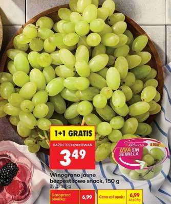 Winogrono jasne bezpestkowe snack, 150 g