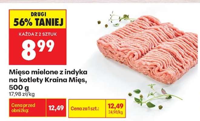 Mięso mielone z indyka na kotlety Kraina Mięs 500 g