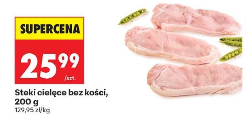 Steki cielęce bez kości, 200 g