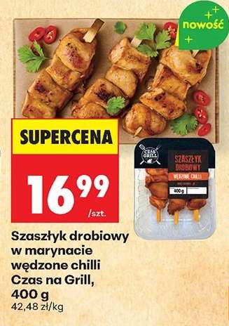 Szaszłyk drobiowy w marynacie wędzone chilli Czas na Grill, 400 g