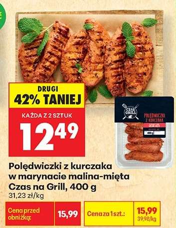Polędwiczki z kurczaka w marynacie malina-mięta Czas na Grill, 400 g