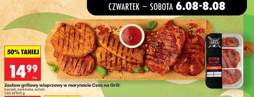 Zestaw grillowy wieprzowy w marynacie Czas na Grill