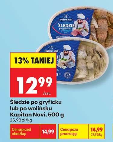 Śledzie po gryficku lub po wolińsku Kapitan Navi 500 g