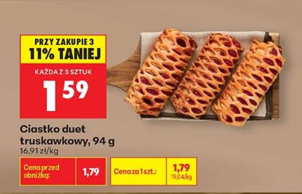 Ciastko duet truskawkowy 94 g