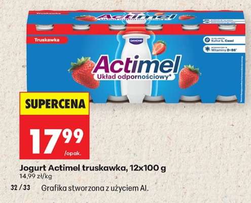 Jogurt Actimel truskawka 12x100 g