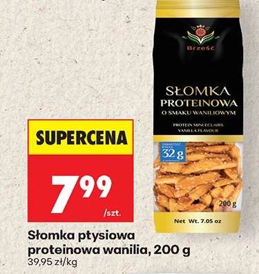 Słomka ptysiowa proteinowa wanilia, 200 g