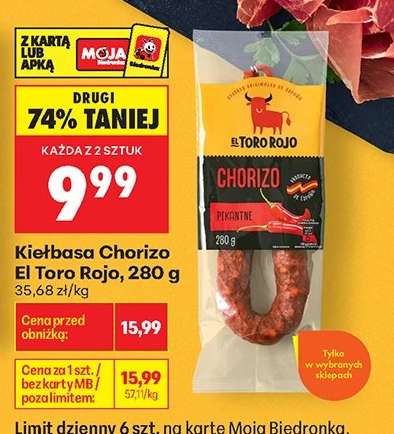 Kiełbasa Chorizo El Toro Rojo, 280 g