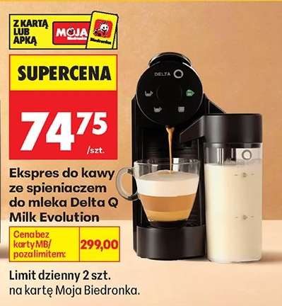 Ekspres do kawy ze spieniaczem do mleka Delta Q Milk Evolution