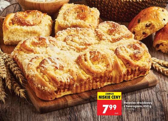 Rwaniec drożdżowy z twarogiem, 450 g