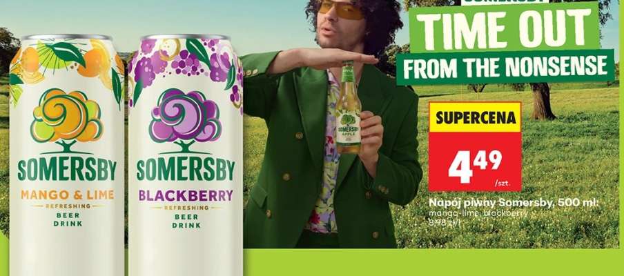 Napój piwny Somersby, 500 ml: mango lime, blackberry