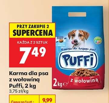 Karma dla psa z wołowiną Puffi, 2 kg