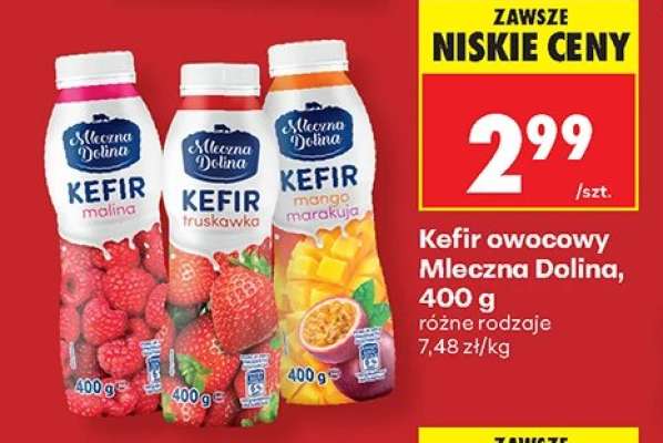 Kefir owocowy Mleczna Dolina, 400 g