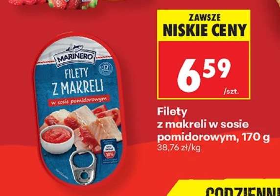 FILETY Z MAKRELI W SOSIE POMIDOROWYM 170 G