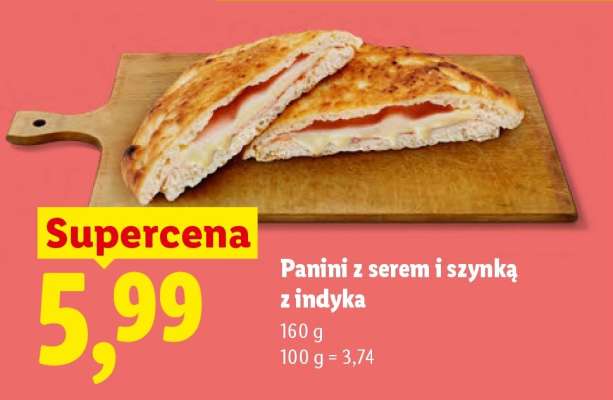 Panini z serem i szynką z indyka
