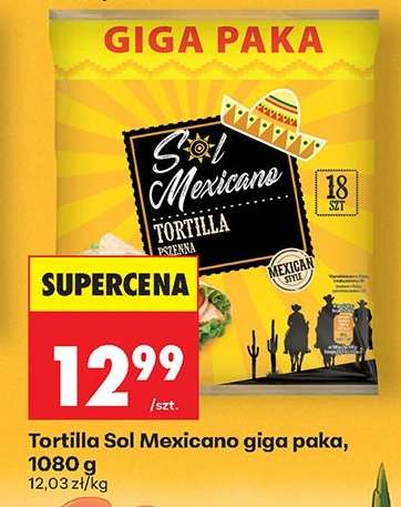Tortilla Sol Mexicano giga paka