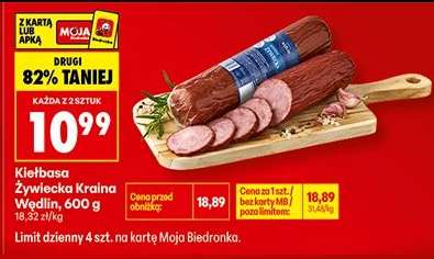 Kiełbasa Żywiecka Kraina Wędlin 600 g