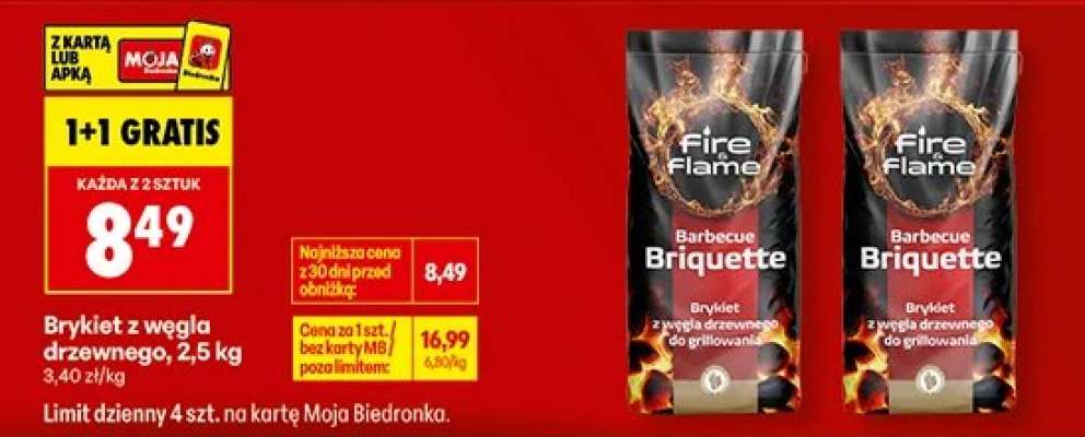 Brykiet z węgla drzewnego, 2,5 kg