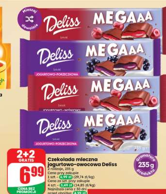 Czekolada mleczna jogurtowo-owocowa Deliss