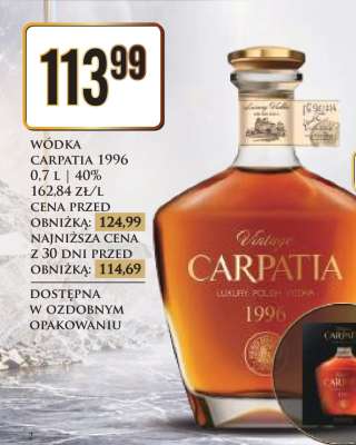 WÓDKA CARPATIA 1996