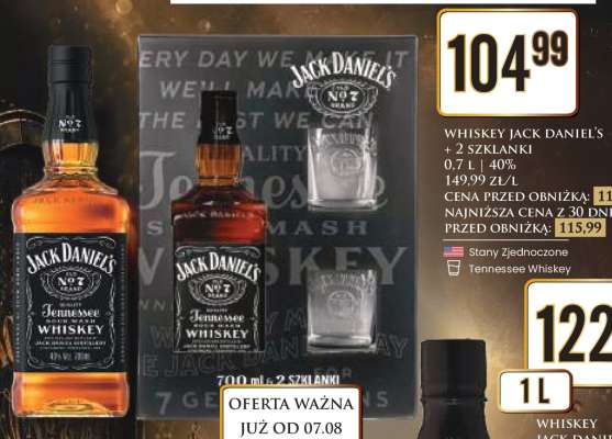 WHISKEY JACK DANIEL'S + 2 SZKLANKI