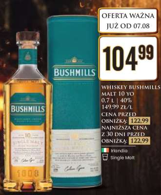 WHISKEY BUSHMILLS MALT 10 YO