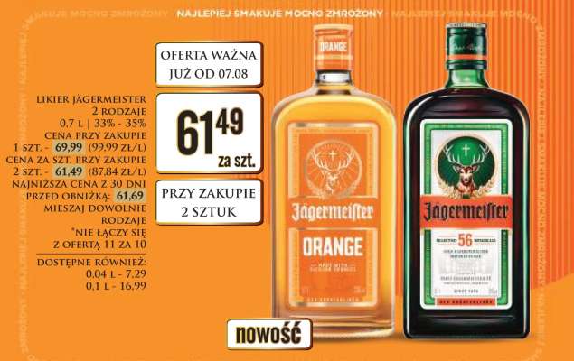 LIKIER JÄGERMEISTER 2 RODZAJE