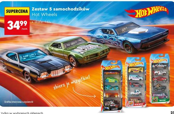 Zestaw 5 samochodzików Hot Wheels