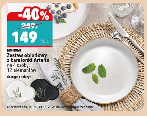 Zestaw obiadowy z kamionki Artena