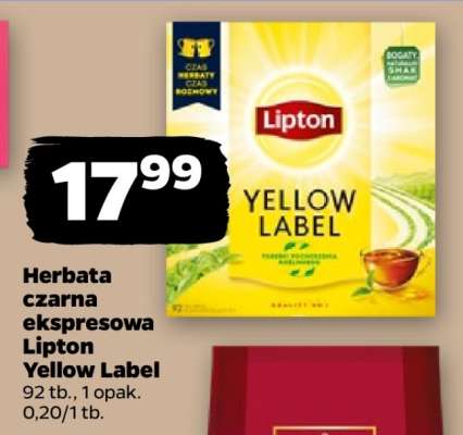 Herbata czarna ekspresowa Lipton Yellow Label