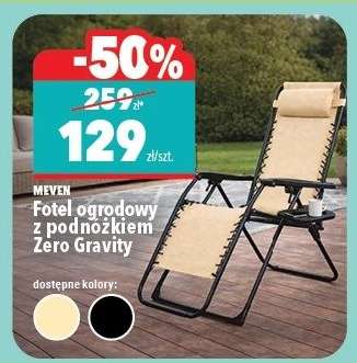 Fotel ogrodowy z podnóżkiem Zero Gravity
