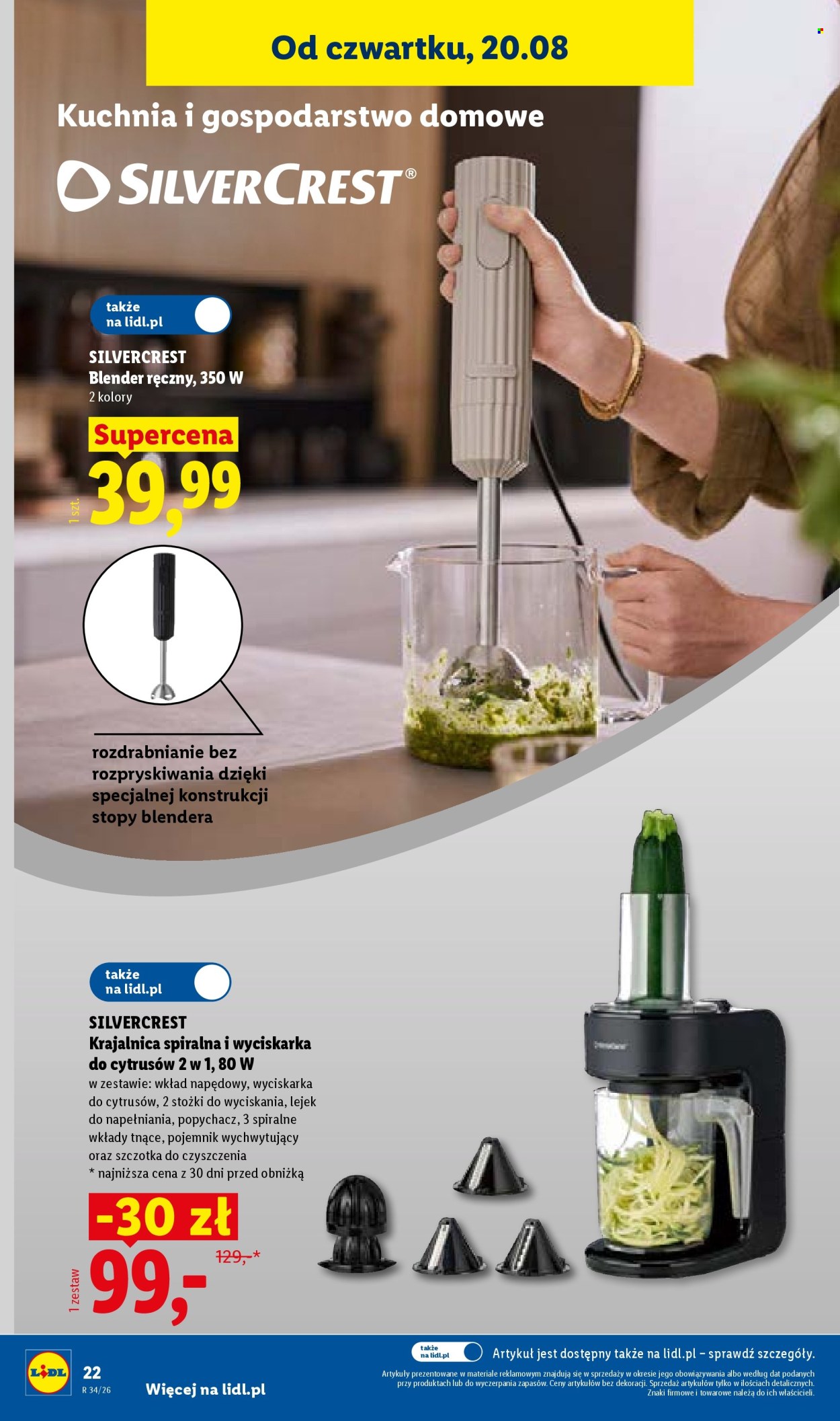 Leták Lidl - 17.8.2026 - 22.8.2026. Strana 34