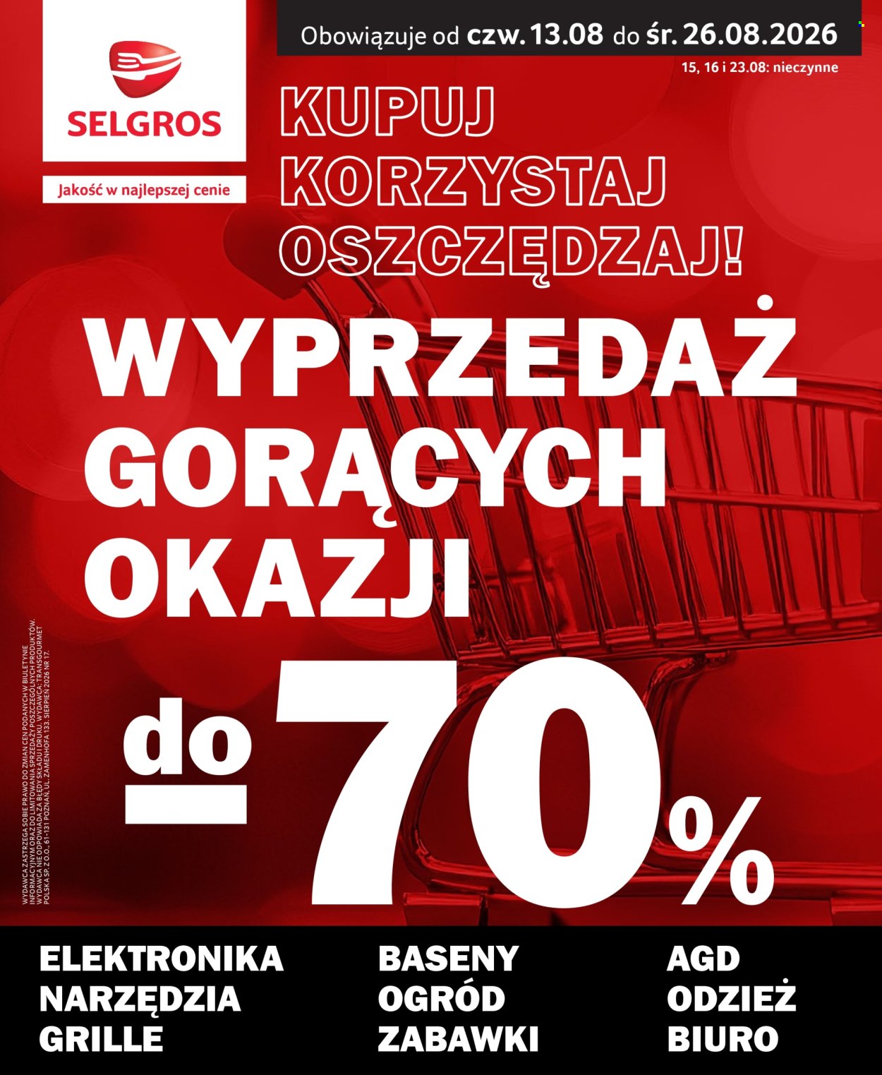 Gazetka Selgros - 13.08.2026 - 26.08.2026. Strona 1