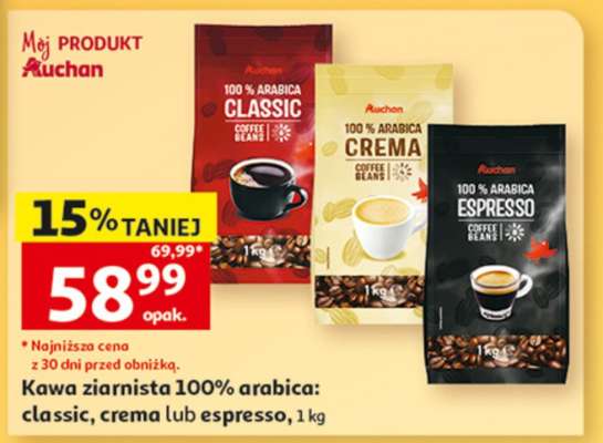 Kawa ziarnista 100% Arabica