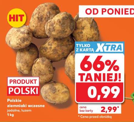 Polskie ziemniaki wczesne jadalne, luzem 1 kg