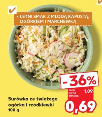 Surówka ze świeżego ogórka i rzodkiewki 100 g