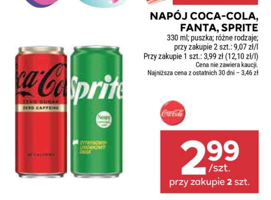 Napój Coca-Cola, Fanta, Sprite
