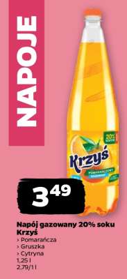 Napój gazowany 20% soku Krzyś