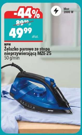 MPM Żelazko parowe ze stopą nieprzywierającą MZE-25