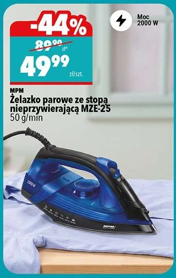 MPM Żelazko parowe ze stopą nieprzywierającą MZE-25