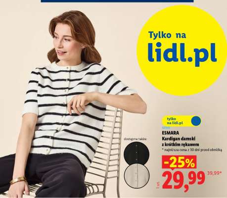 ESMARA Kardigan damski z krótkim rękawem